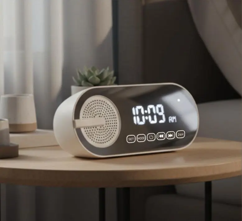 TimeWave Nano: Capsule style clock with Bluetooth speaker
