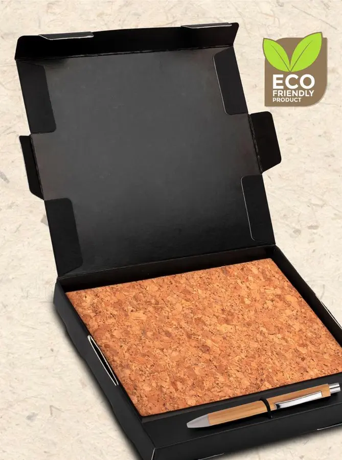 Cork Notebook with Bamboo Stylus pen